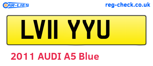 LV11YYU are the vehicle registration plates.