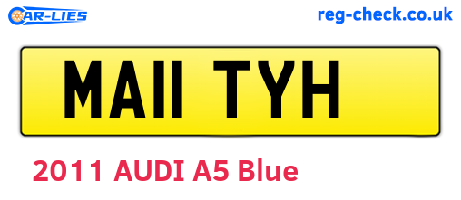 MA11TYH are the vehicle registration plates.