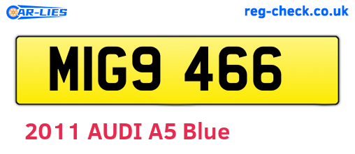 MIG9466 are the vehicle registration plates.