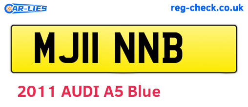 MJ11NNB are the vehicle registration plates.