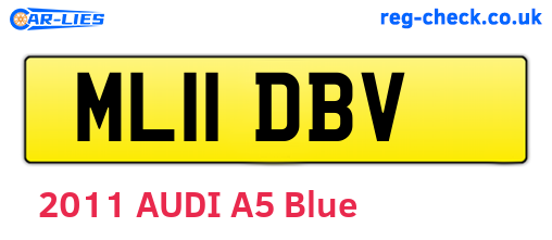 ML11DBV are the vehicle registration plates.