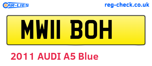 MW11BOH are the vehicle registration plates.