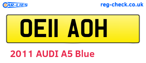 OE11AOH are the vehicle registration plates.