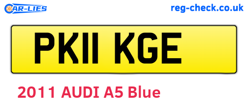PK11KGE are the vehicle registration plates.