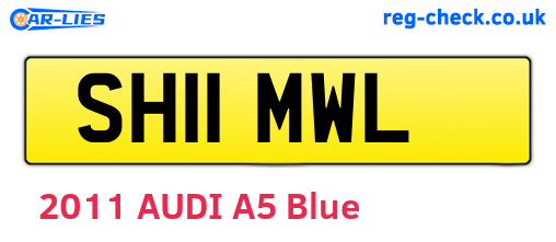 SH11MWL are the vehicle registration plates.