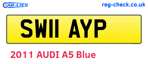 SW11AYP are the vehicle registration plates.
