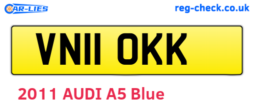 VN11OKK are the vehicle registration plates.