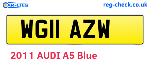 WG11AZW are the vehicle registration plates.