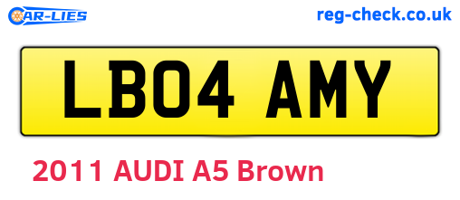 LB04AMY are the vehicle registration plates.