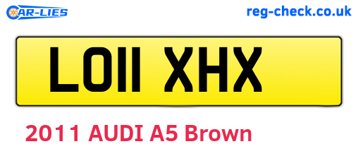 LO11XHX are the vehicle registration plates.