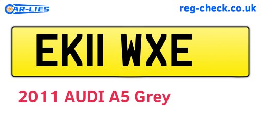 EK11WXE are the vehicle registration plates.