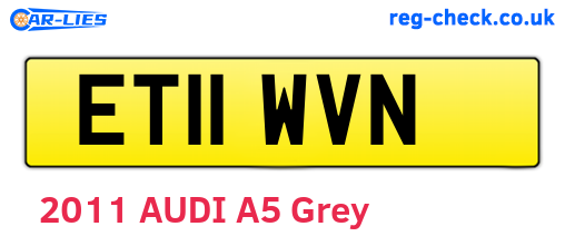 ET11WVN are the vehicle registration plates.
