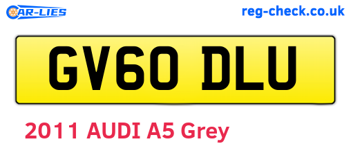 GV60DLU are the vehicle registration plates.