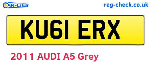 KU61ERX are the vehicle registration plates.