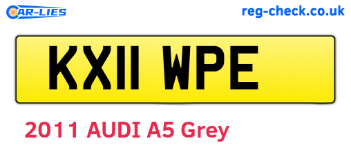 KX11WPE are the vehicle registration plates.