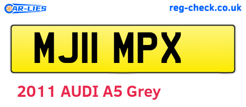 MJ11MPX are the vehicle registration plates.