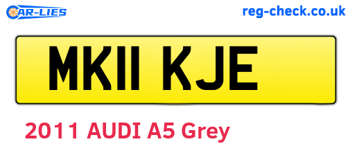 MK11KJE are the vehicle registration plates.