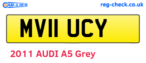 MV11UCY are the vehicle registration plates.