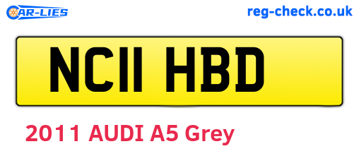 NC11HBD are the vehicle registration plates.
