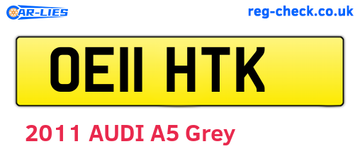OE11HTK are the vehicle registration plates.