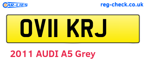 OV11KRJ are the vehicle registration plates.