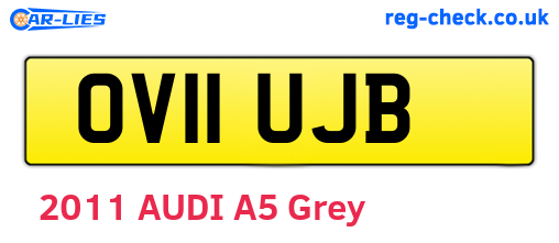 OV11UJB are the vehicle registration plates.