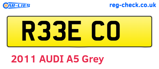 R33ECO are the vehicle registration plates.