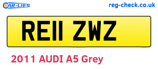 RE11ZWZ are the vehicle registration plates.