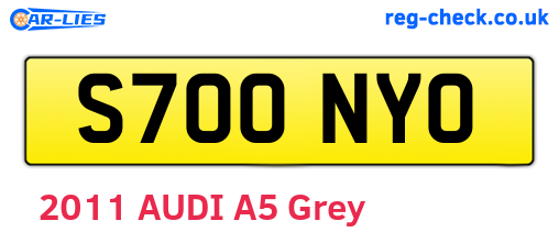 S700NYO are the vehicle registration plates.
