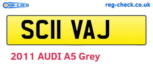SC11VAJ are the vehicle registration plates.