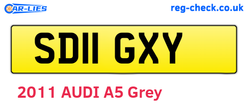 SD11GXY are the vehicle registration plates.