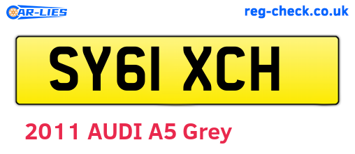 SY61XCH are the vehicle registration plates.