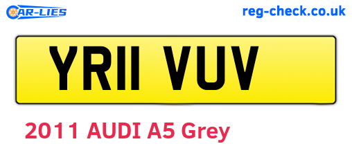 YR11VUV are the vehicle registration plates.