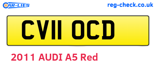 CV11OCD are the vehicle registration plates.