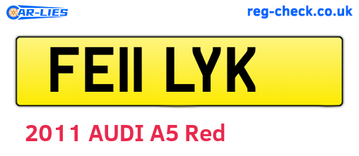 FE11LYK are the vehicle registration plates.