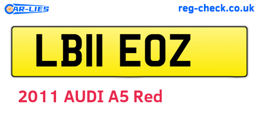 LB11EOZ are the vehicle registration plates.
