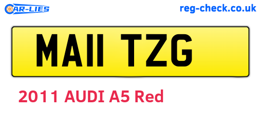 MA11TZG are the vehicle registration plates.
