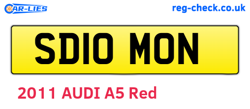 SD10MON are the vehicle registration plates.