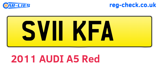 SV11KFA are the vehicle registration plates.