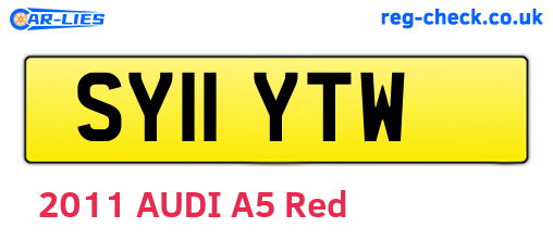 SY11YTW are the vehicle registration plates.
