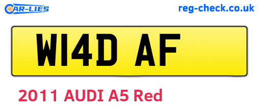 W14DAF are the vehicle registration plates.