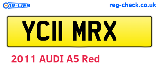 YC11MRX are the vehicle registration plates.