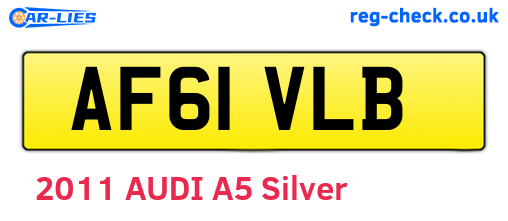 AF61VLB are the vehicle registration plates.