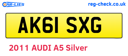AK61SXG are the vehicle registration plates.