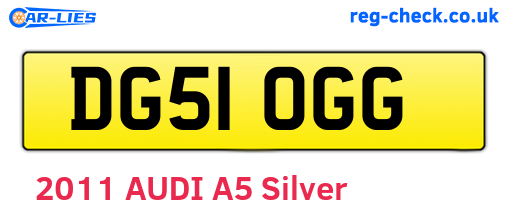 DG51OGG are the vehicle registration plates.