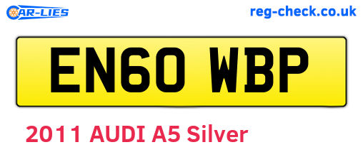 EN60WBP are the vehicle registration plates.