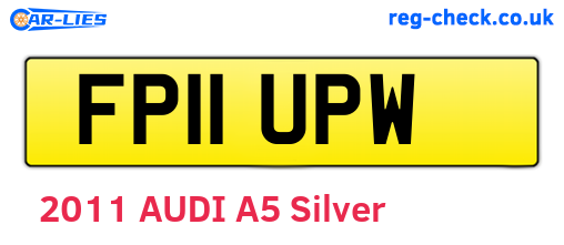 FP11UPW are the vehicle registration plates.