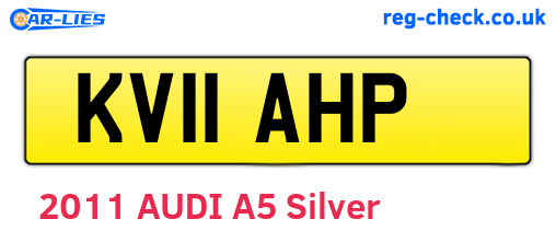 KV11AHP are the vehicle registration plates.