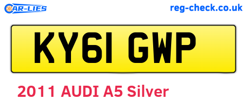 KY61GWP are the vehicle registration plates.