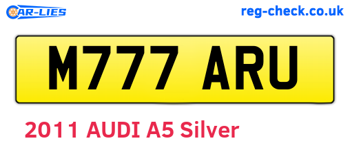 M777ARU are the vehicle registration plates.